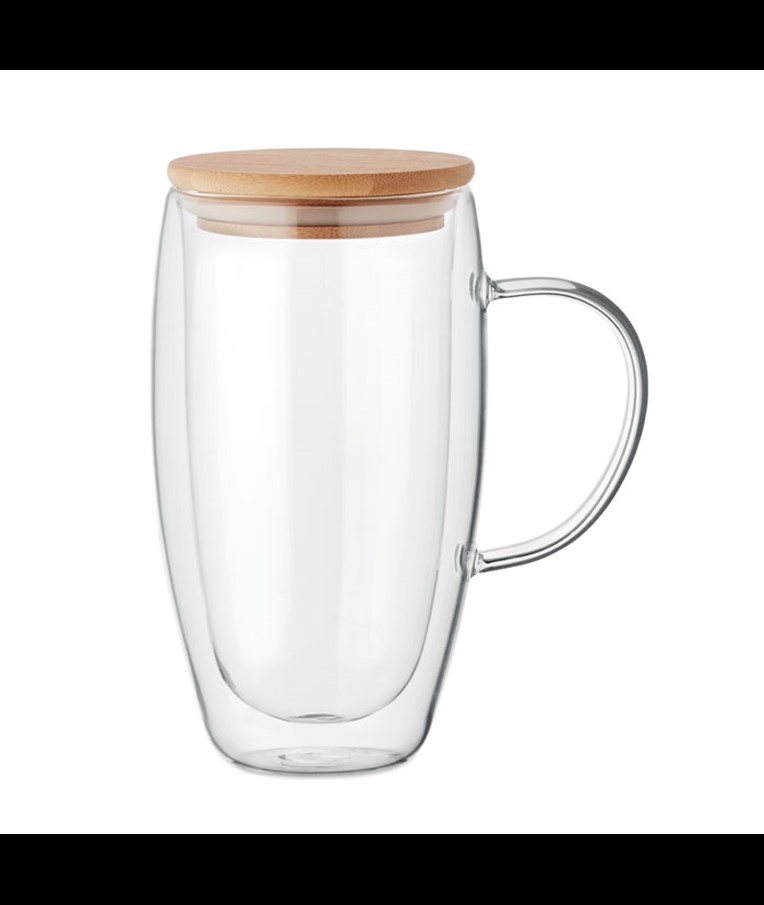 EXISTING NAME - Double wall glass mug 450ml