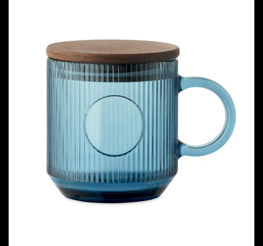 VITRIO MUG - Ribbed glass mug 300ml