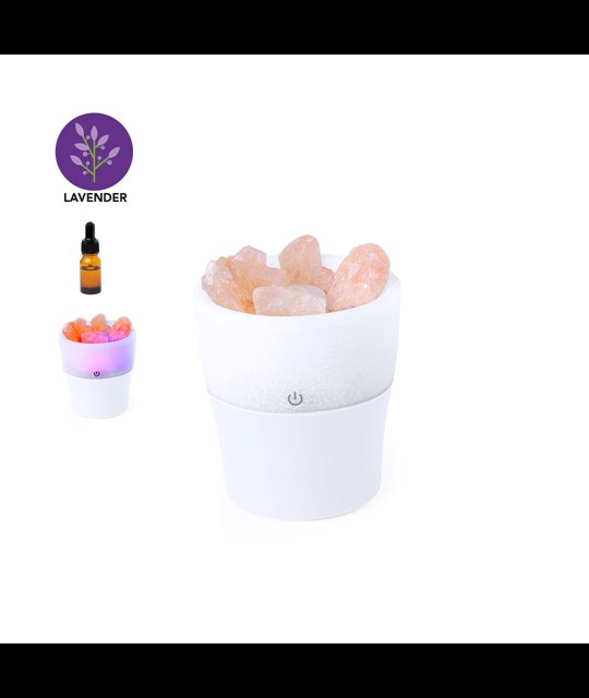 Vlažilec zraka z difuzorjem arome s himalajsko soljo.