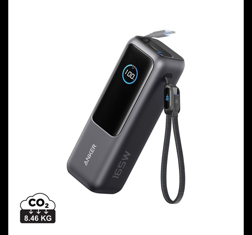 Anker prenosna baterija 25.000 mAh 165 W, vgrajen zložljiv kabel