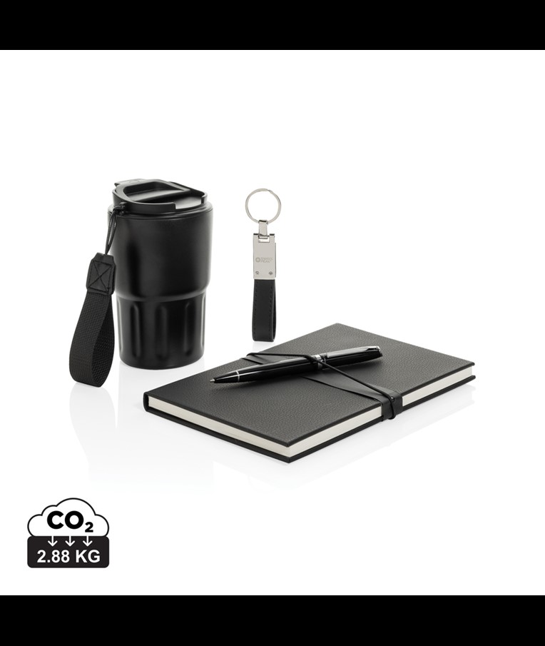 Swiss Peak RCS certified deluxe business gift set w/ tumbler